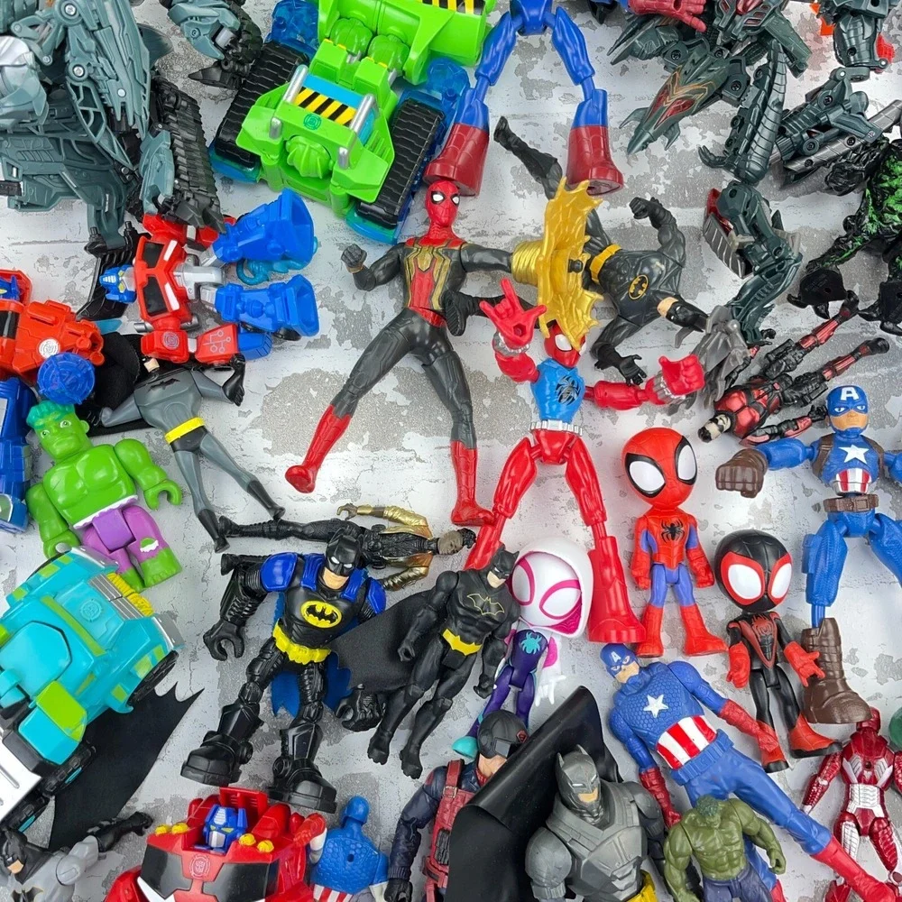 Super Hero Action Figure Lot Bundle Transformers Batman Hulk Marvel Reseller